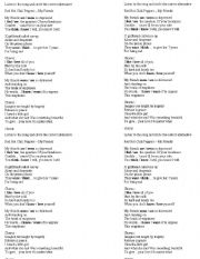 English Worksheet: Red Hot Chili Peppers � My Friends