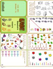 English Worksheet: Alphabet + Numbers + Colors - minibook