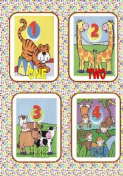 English Worksheet: NUMBERS FLASH CARDS