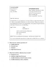 English Worksheet: Doctors Notices