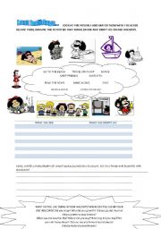 English Worksheet: Mafaldas holidays