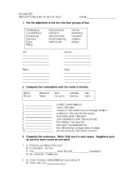 English Worksheet: End of Book test