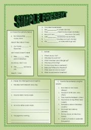 English Worksheet: Simple present