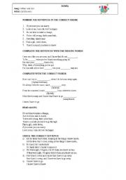 English Worksheet: Song Father and Son by Cat Stevens