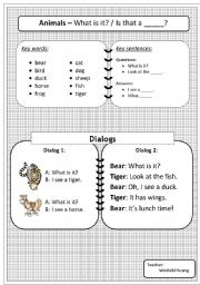 English Worksheet: Animals worksheet