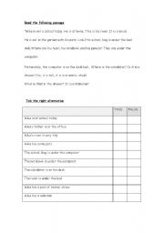 English worksheet: Read about Mike