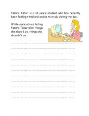 English worksheet: Giving advice