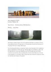 English Worksheet: Stonehenge