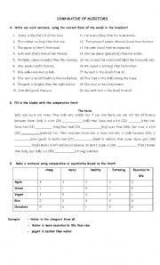 English Worksheet: comparison