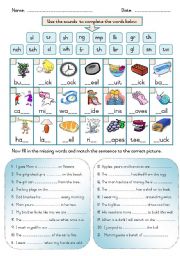 English Worksheet: Phonics - Initial/Final blends