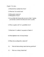 English Worksheet: TEX questions