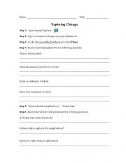 English Worksheet: Exploring Chicago