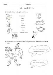 Aladdin activity page