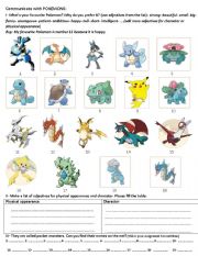 English worksheet: Communicate with pocket monsters