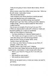 Money: lesson plan + poem - 2 pages