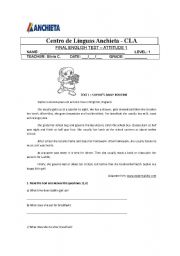 English Worksheet: English Test