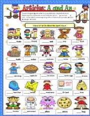 English Worksheet: Articles a and an