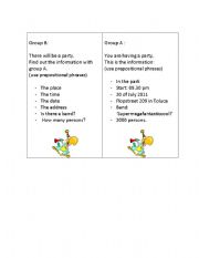 English Worksheet: Prepositional phrases, activity