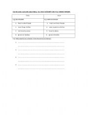English worksheet: Used to /didnt use to