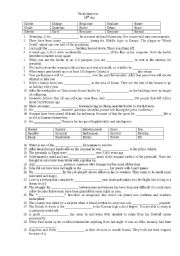 English Worksheet: Vocabulary Test Day 18 (LinguaForum)