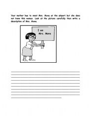 English worksheet: describing peole