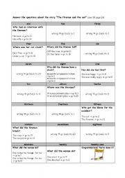 English Worksheet: The fireman and the cat