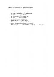 English Worksheet: A, AN, SOME, ANY