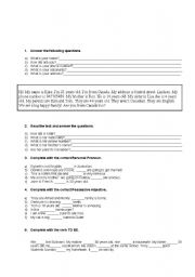 English Worksheet: Personal Identification