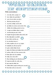 English Worksheet: making sentences