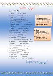 English Worksheet: Some-Any
