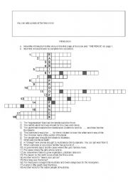 English Worksheet: Rabbit-Proof Fence - Introduction (Crossword)