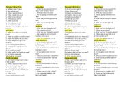 English Worksheet: Speaking Practise - Questions