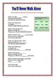 English Worksheet: Youll Never Walk Alone