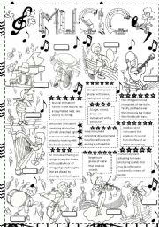 English Worksheet: music