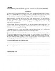 English worksheet: Notemaking