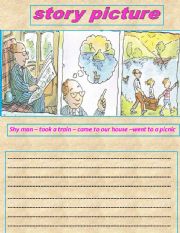 English Worksheet: story picture  2 parts