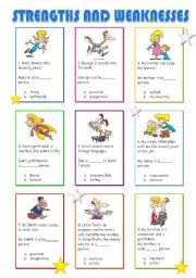 child strengths and weaknesses examples