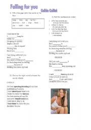 English Worksheet: Falling For You - Colbie Caillat - Easier