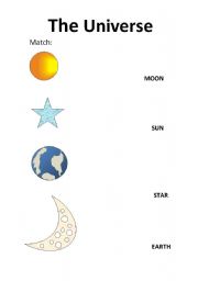 English worksheet: The Universe