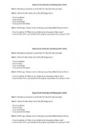 English worksheet: IELTS Speaking Practice