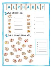 English Worksheet: ALPHABET