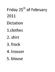English Worksheet: clothes