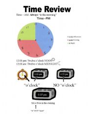 English worksheet: How to Say It: Time Review