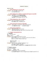 English Worksheet: How to use Present Simple