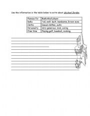 English worksheet: writing about a planet