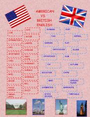 English Worksheet: American or British?