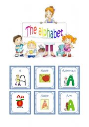 English Worksheet: Alphabet Cards (1/10)