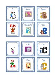 English Worksheet: Alphabet Cards (2/10)