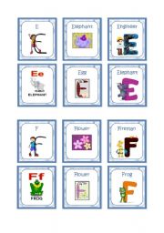 English Worksheet: Alphabet Cards (3/10)