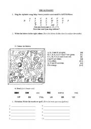 English Worksheet: The alphabet